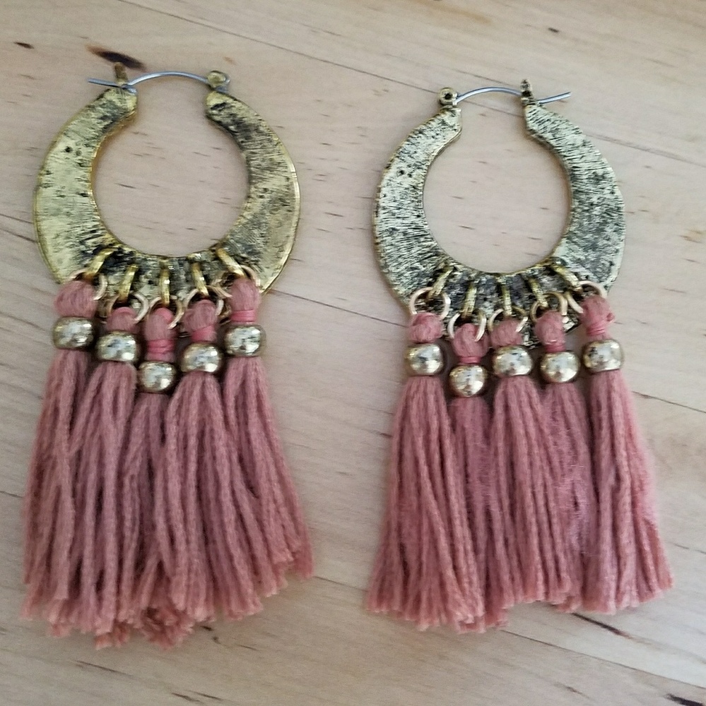 Bohemian Tassel Earrings Vintage Look - Picture 2 of 4